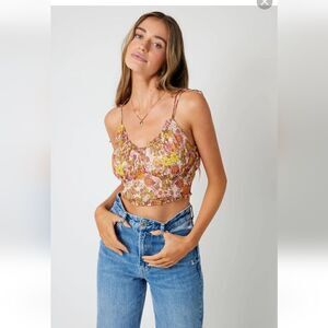 Patrons of Peace floral bohemian chic tank top blouse peaseant